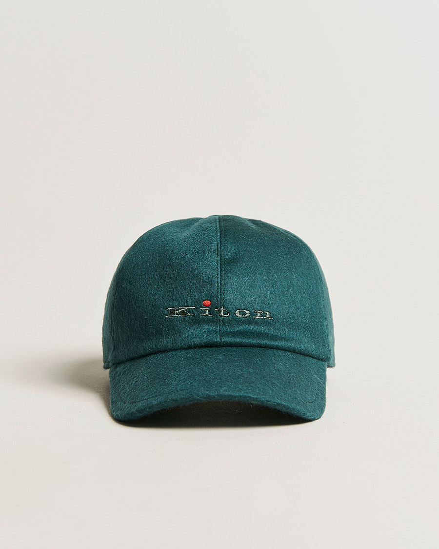 Herren | Kiton Cashmere Baseball Cap Dark Green | Kiton | Cashmere Baseball Cap Dark Green