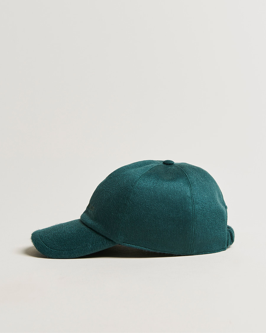 Herren | Kiton Cashmere Baseball Cap Dark Green | Kiton | Cashmere Baseball Cap Dark Green