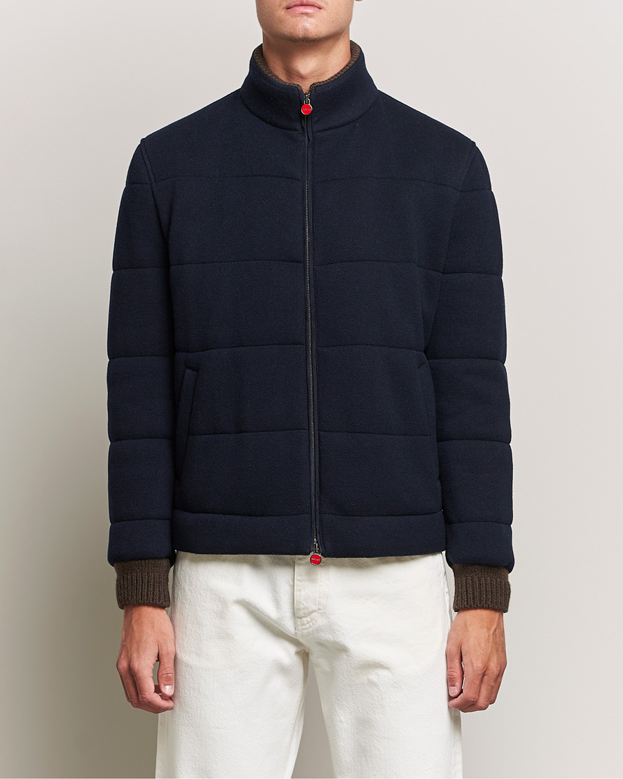 Herren | Jacken | Kiton | Pile Cashmere Down Jacket Navy