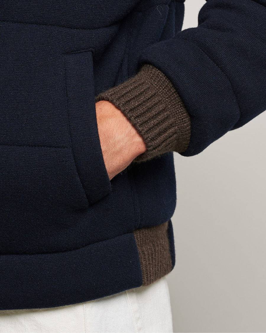 Herren | Jacken | Kiton | Pile Cashmere Down Jacket Navy
