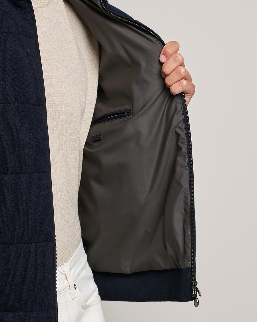 Herren | Jacken | Kiton | Pile Cashmere Down Jacket Navy