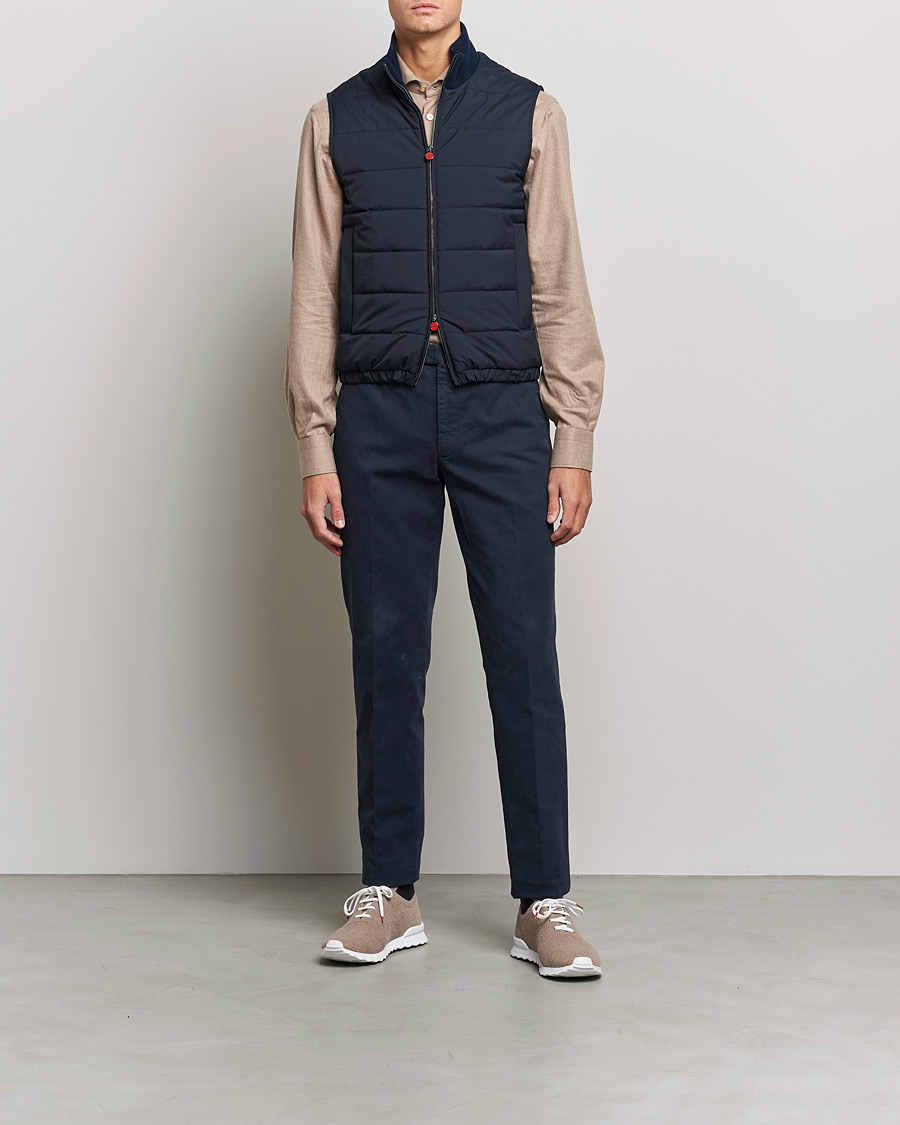 Herren | Hemden | Kiton | Slim Fit Flannel Shirt Beige