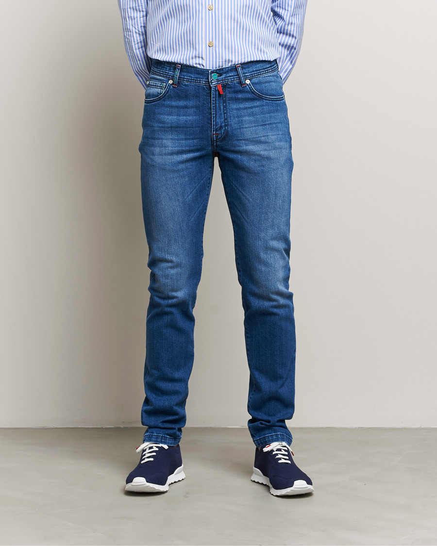 Herren | Jeans | Kiton | Slim Fit Stretch Jeans Medium Blue Wash