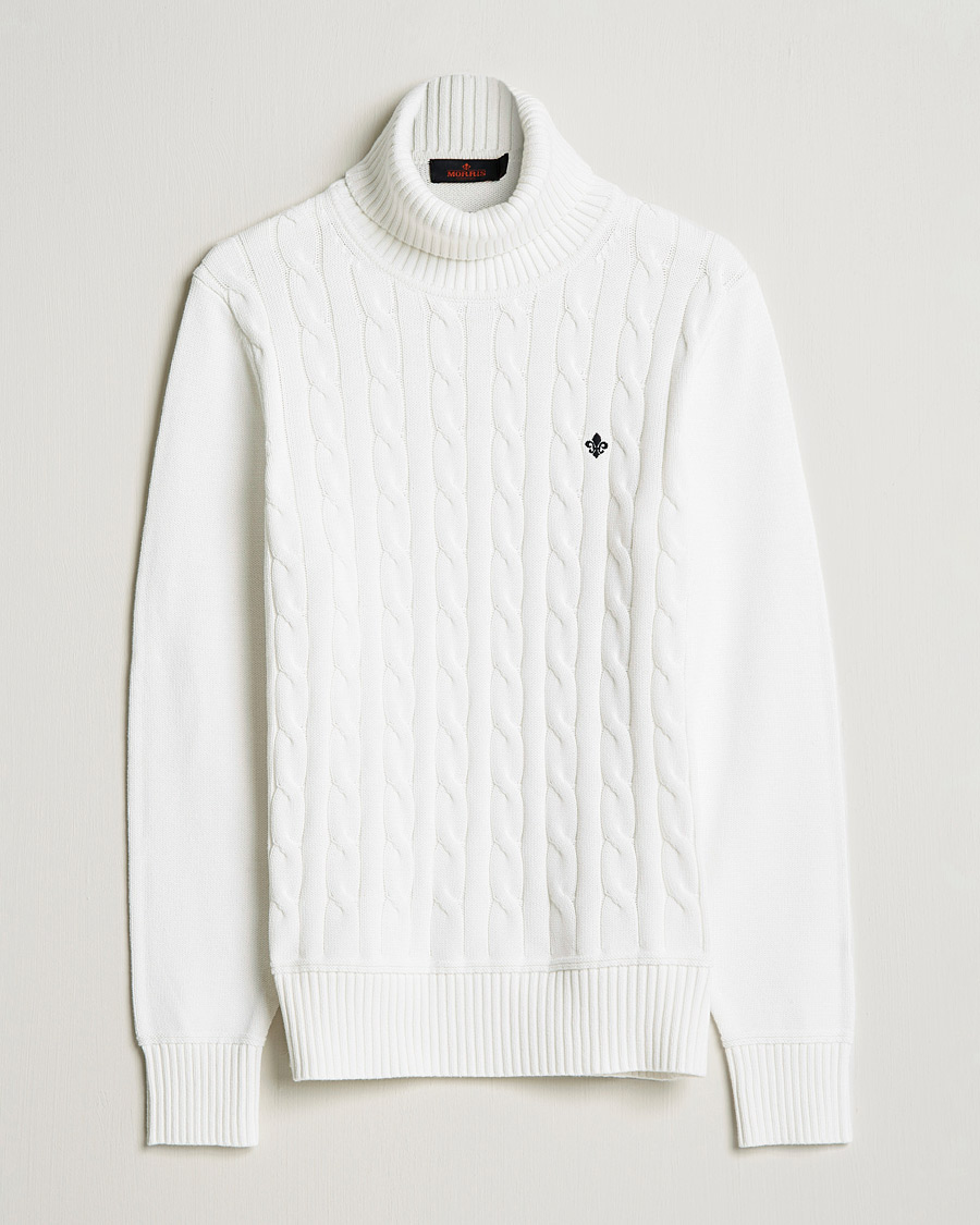 Herren | Pullover | Morris | Edmond Cable Rollneck Off White