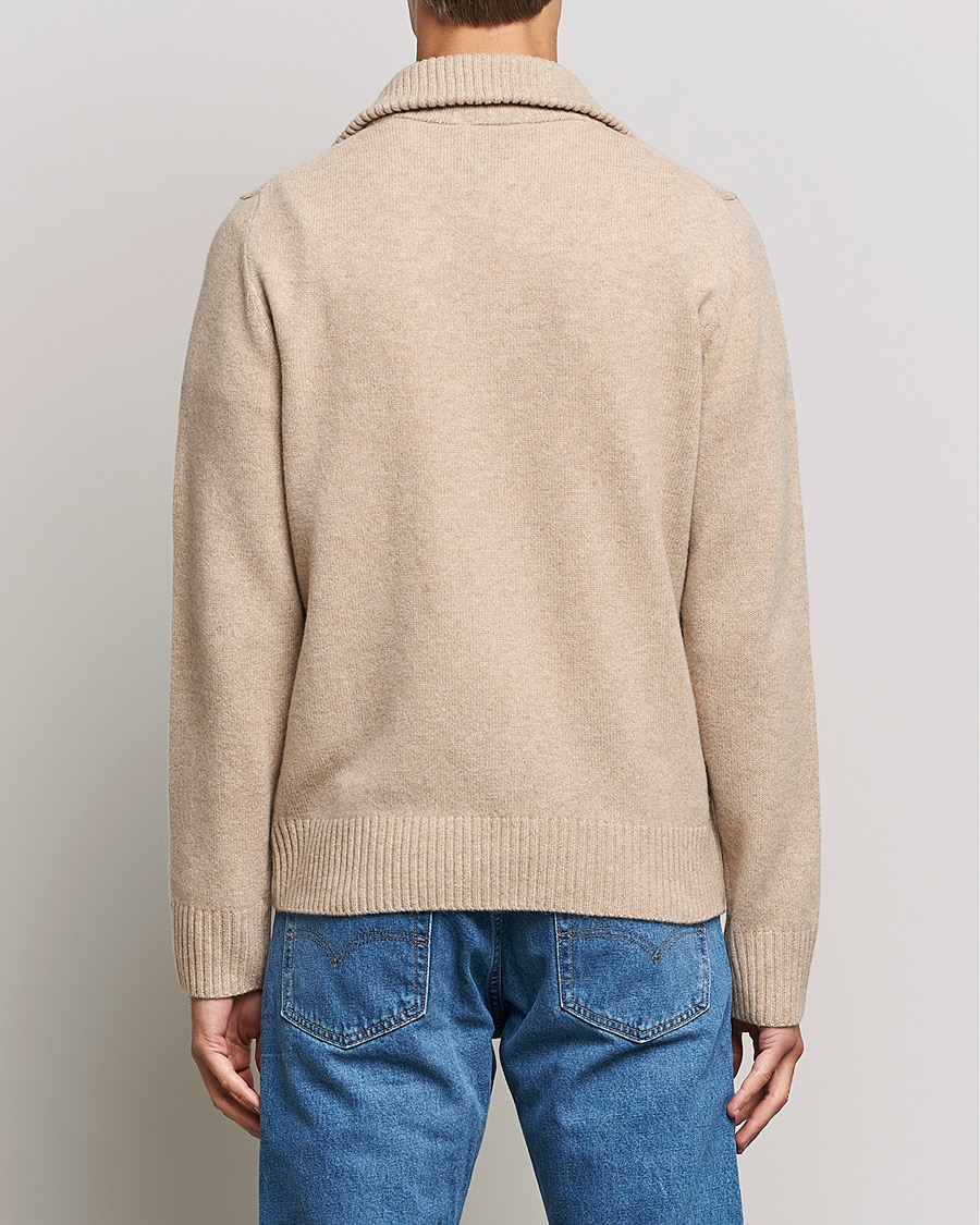 Herren | Pullover | Morris | Kieran Wool Half Zip Khaki