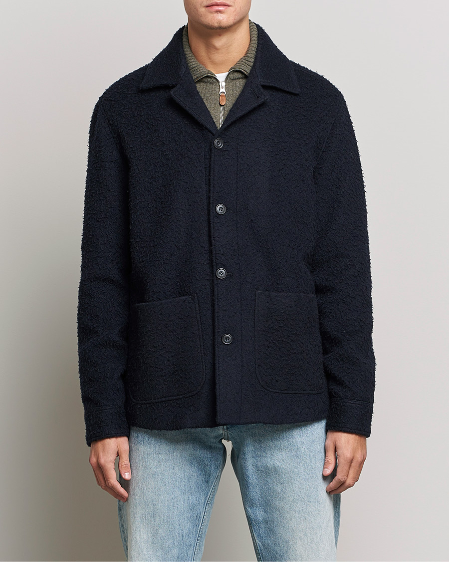 Herren | Jacken | Morris | Shaggy Shirt Jacket Navy