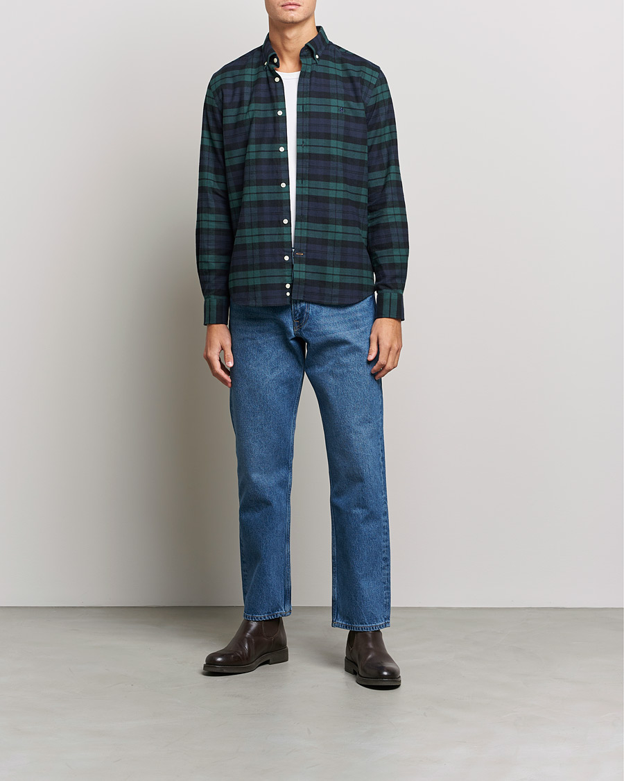 Herren | Hemden | Morris | Brushed Flannel Checked Shirt Blackwatch