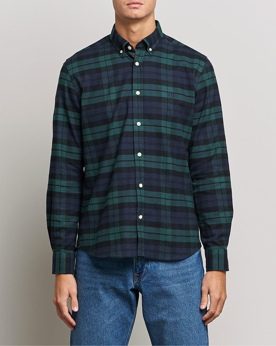 Herren | Hemden | Morris | Brushed Flannel Checked Shirt Blackwatch