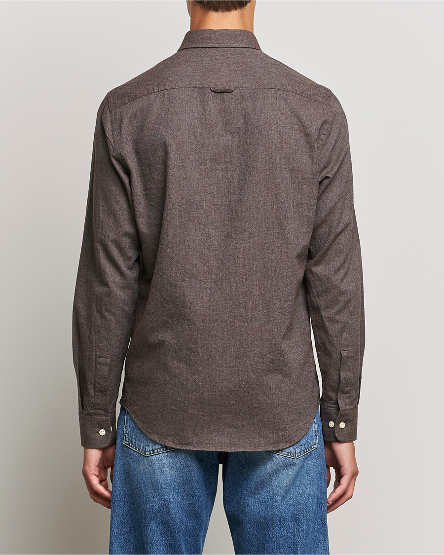 Herren | Hemden | Morris | Watts Flannel Button Down Shirt Dark Brown