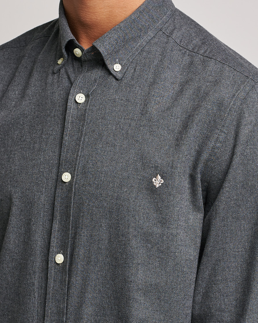 Herren | Hemden | Morris | Watts Flannel Button Down Shirt Dark Grey
