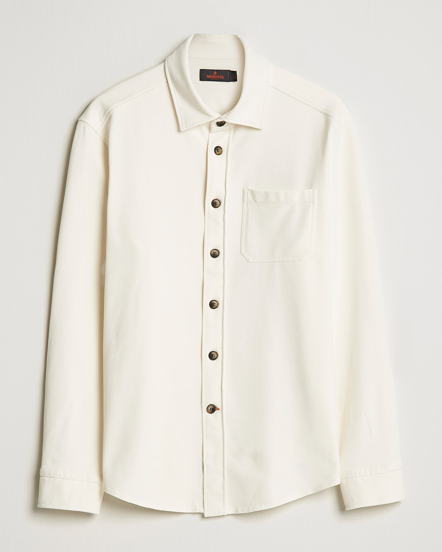 Herren | Hemden | Morris | Cotton Jersey Overshirt Off White