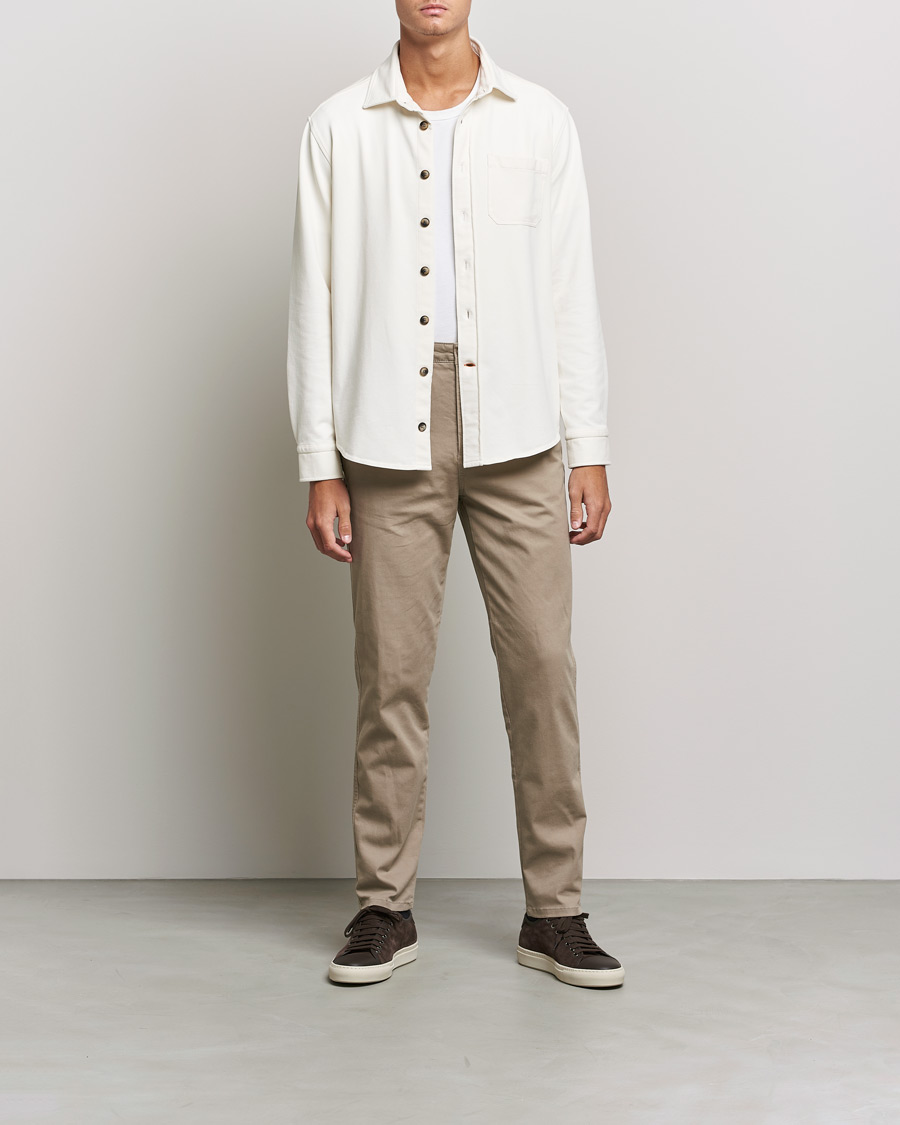 Herren | Hemden | Morris | Cotton Jersey Overshirt Off White