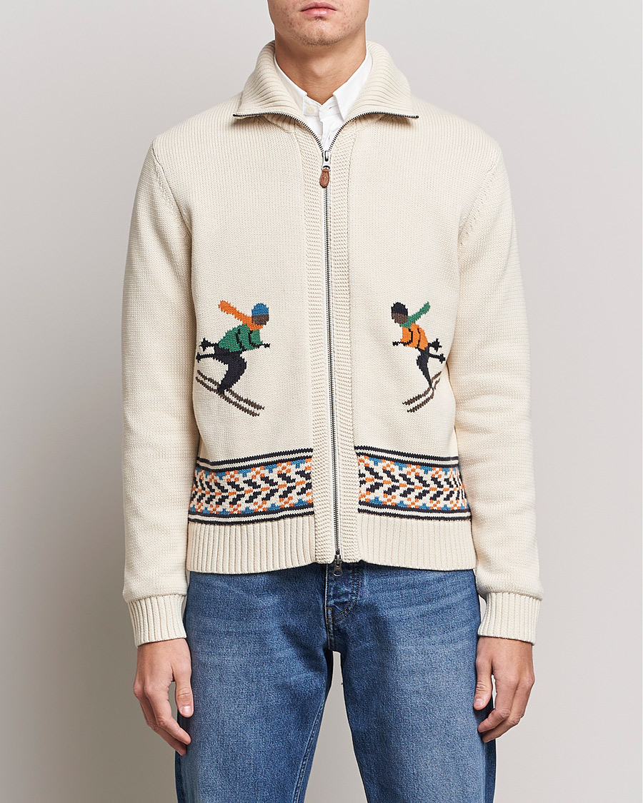 Herren | Pullover | Morris | Clyde Full Zip Cardigan Off White