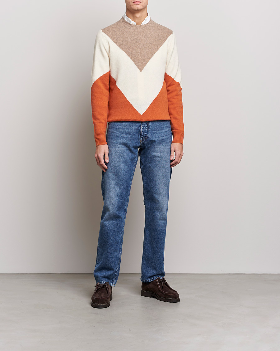 Herren | Pullover | Morris | Novello Crew Neck Orange