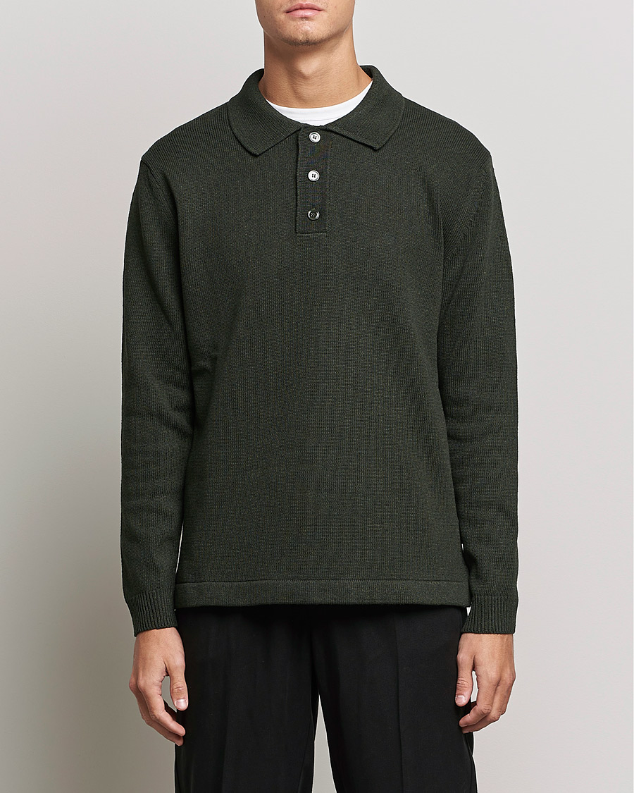 Herren | Pullover | NN07 | Vito Knitted Polo Dark Green
