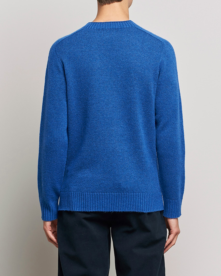 Herren | Pullover | NN07 | Nathan Brushed Wool Knitted Sweater Cobolt Blue