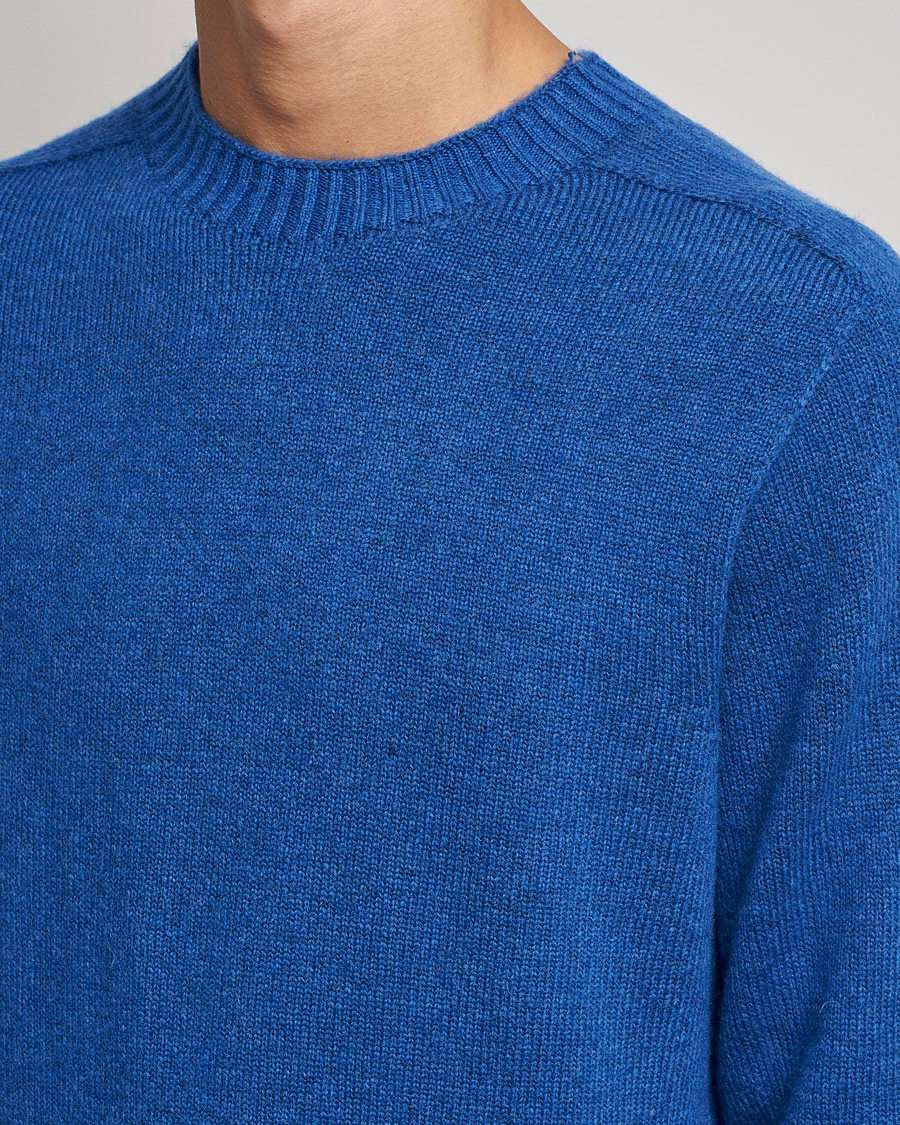 Herren | Pullover | NN07 | Nathan Brushed Wool Knitted Sweater Cobolt Blue