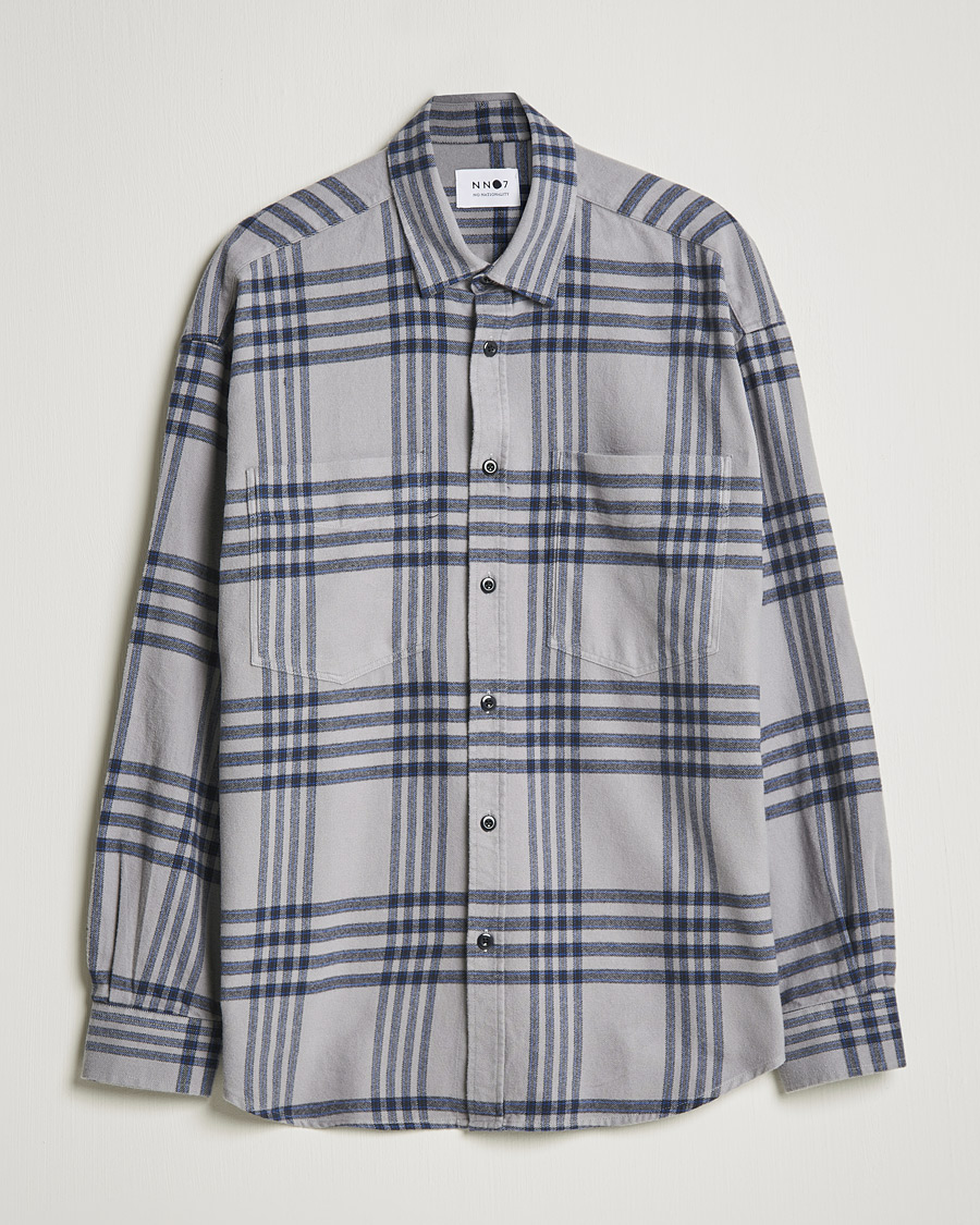 Herren | Hemden | NN07 | Deon Checked Shirt Grey/Blue