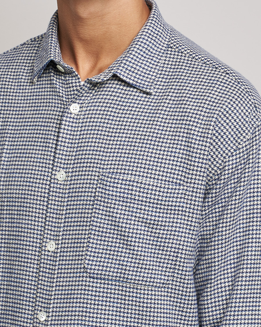 Herren | Hemden | NN07 | Deon Houndstooth Shirt Blue/White