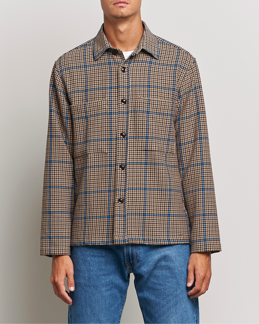 Herren | Hemden | NN07 | Frode Checked Overshirt Brown/Cobolt Blue