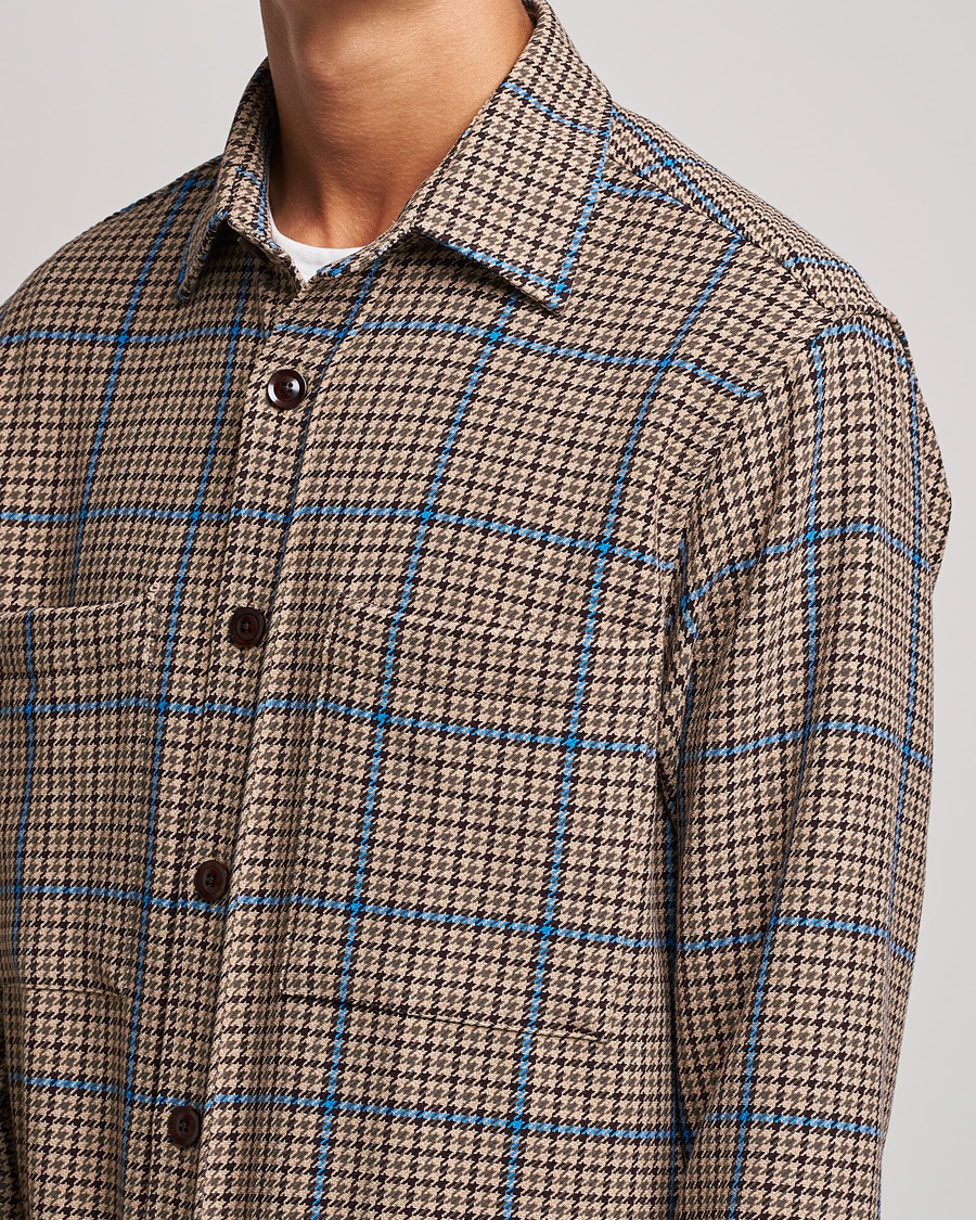 Herren | Hemden | NN07 | Frode Checked Overshirt Brown/Cobolt Blue