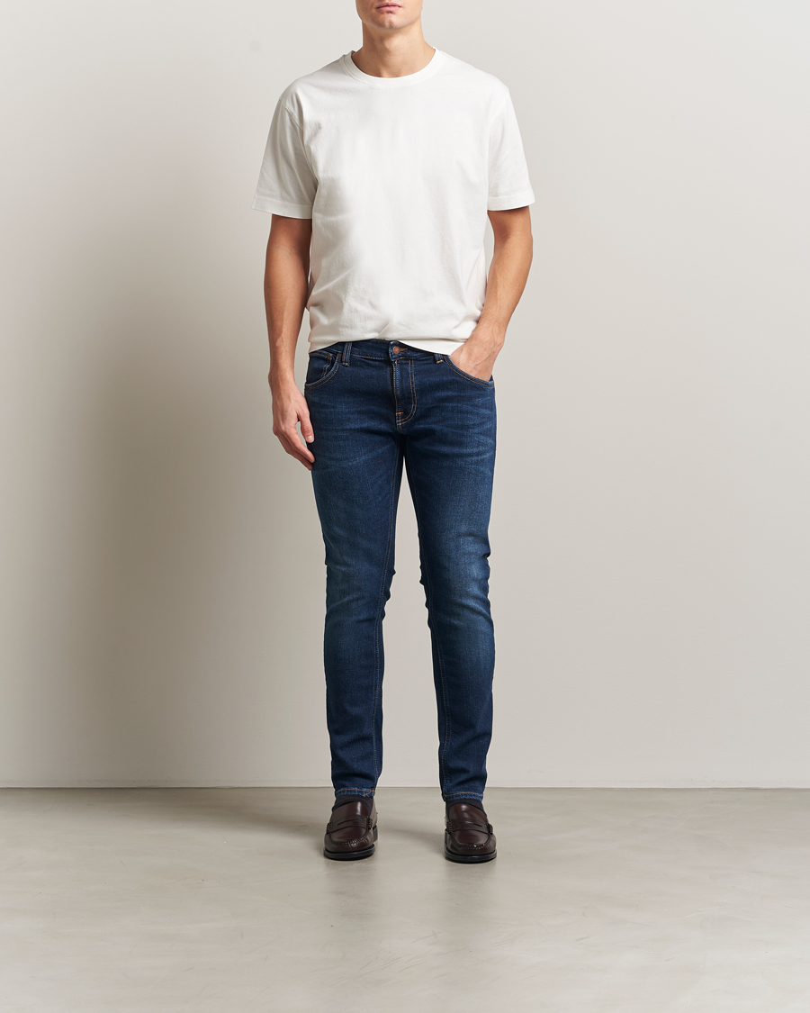 Herren | Jeans | Nudie Jeans | Tight Terry Jeans Dark Steel