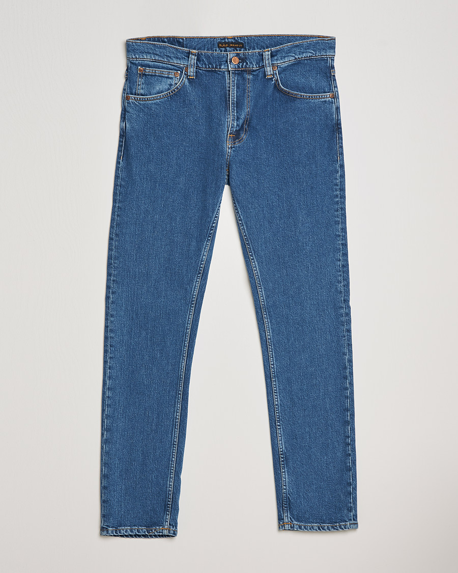 Herren | Jeans | Nudie Jeans | Lean Dean Organic Jeans Plain Stone Blue