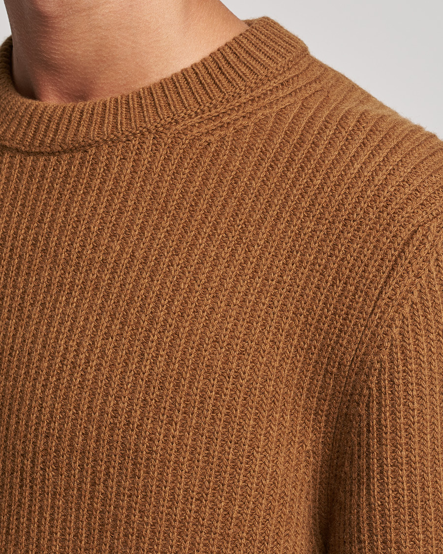 Herren | Pullover | Nudie Jeans | August Wool Rib Knitted Sweater Oak