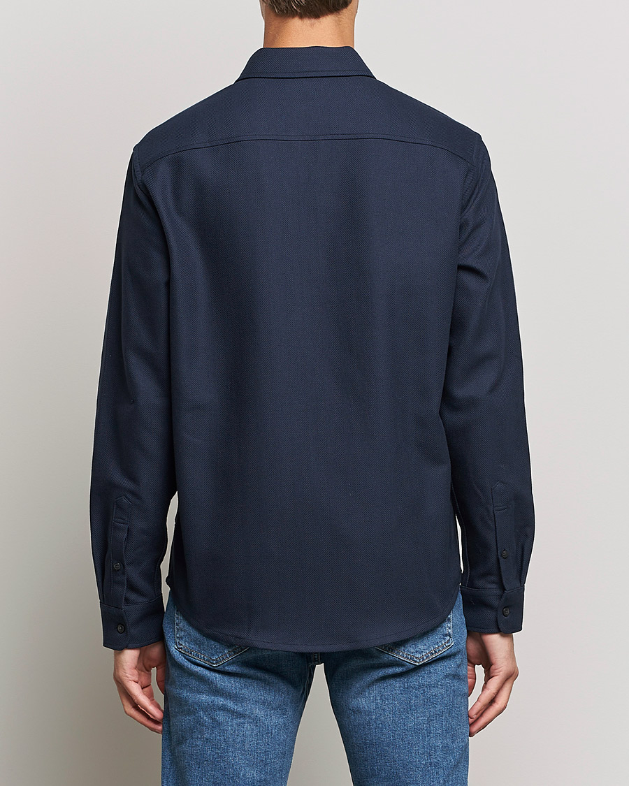 Herren | Hemden | Tiger of Sweden | Noel P Herringbone Shirt Night Blue