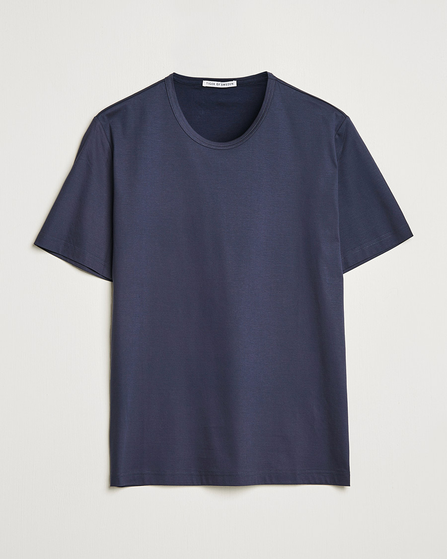 Herren | T-Shirts | Tiger of Sweden | Olaf Mercerized Cotton Tee Light Ink