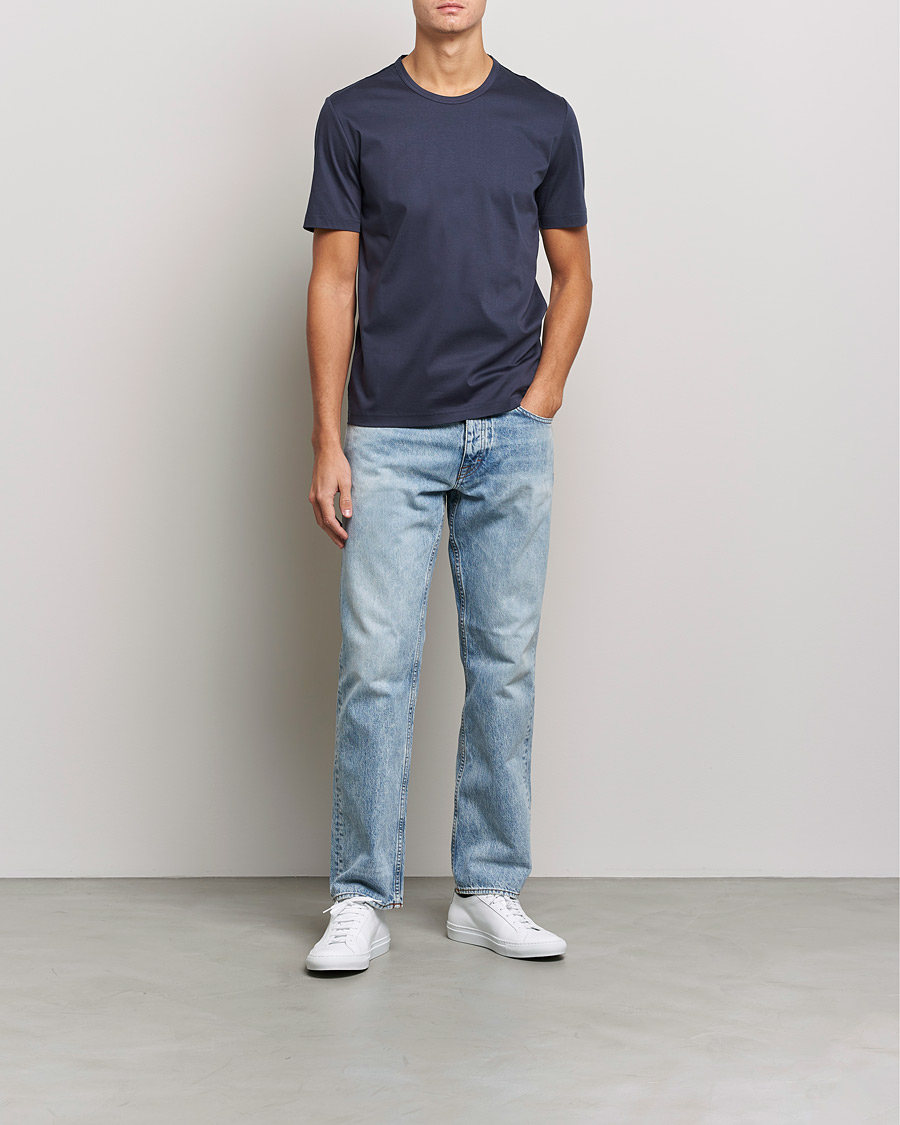 Herren | T-Shirts | Tiger of Sweden | Olaf Mercerized Cotton Tee Light Ink