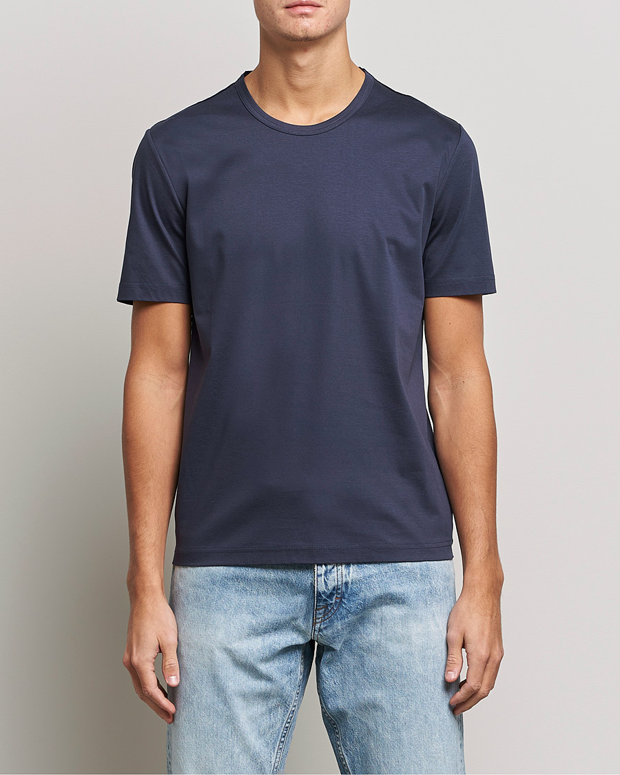 Herren | T-Shirts | Tiger of Sweden | Olaf Mercerized Cotton Tee Light Ink