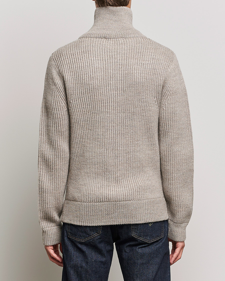 Herren | Pullover | Tiger of Sweden | Nyman Wool Zip Cardigan Moon Stone
