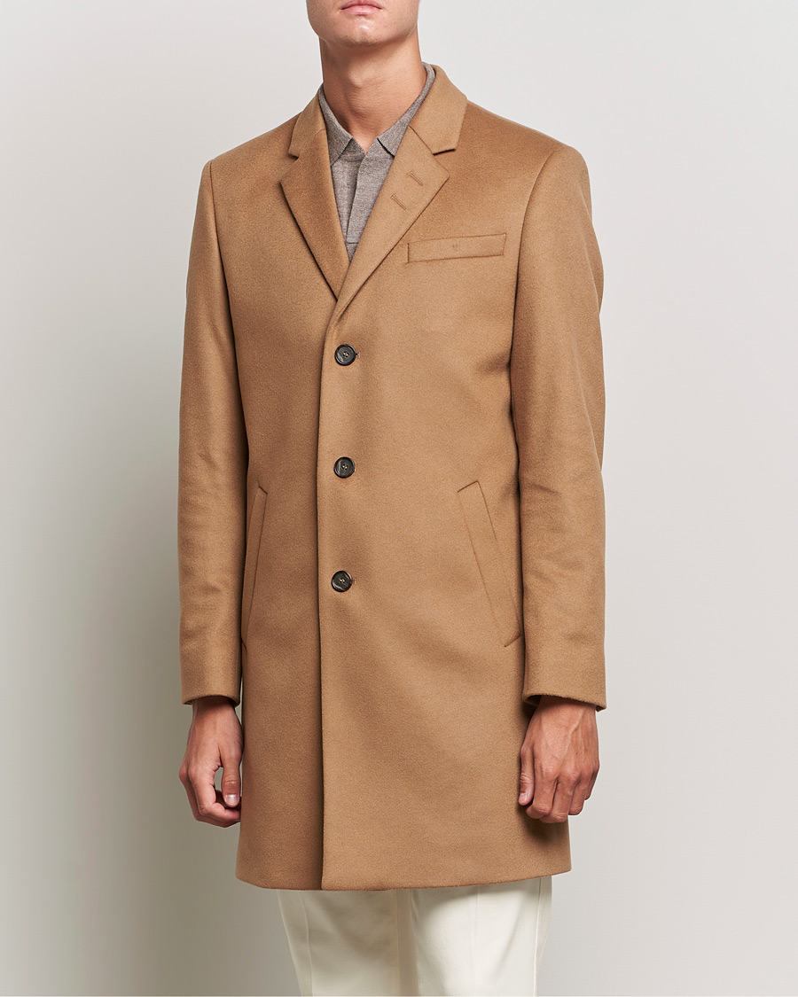 Herren | Jacken | Tiger of Sweden | Cempsey Wool Cashmere Coat Dark Honey