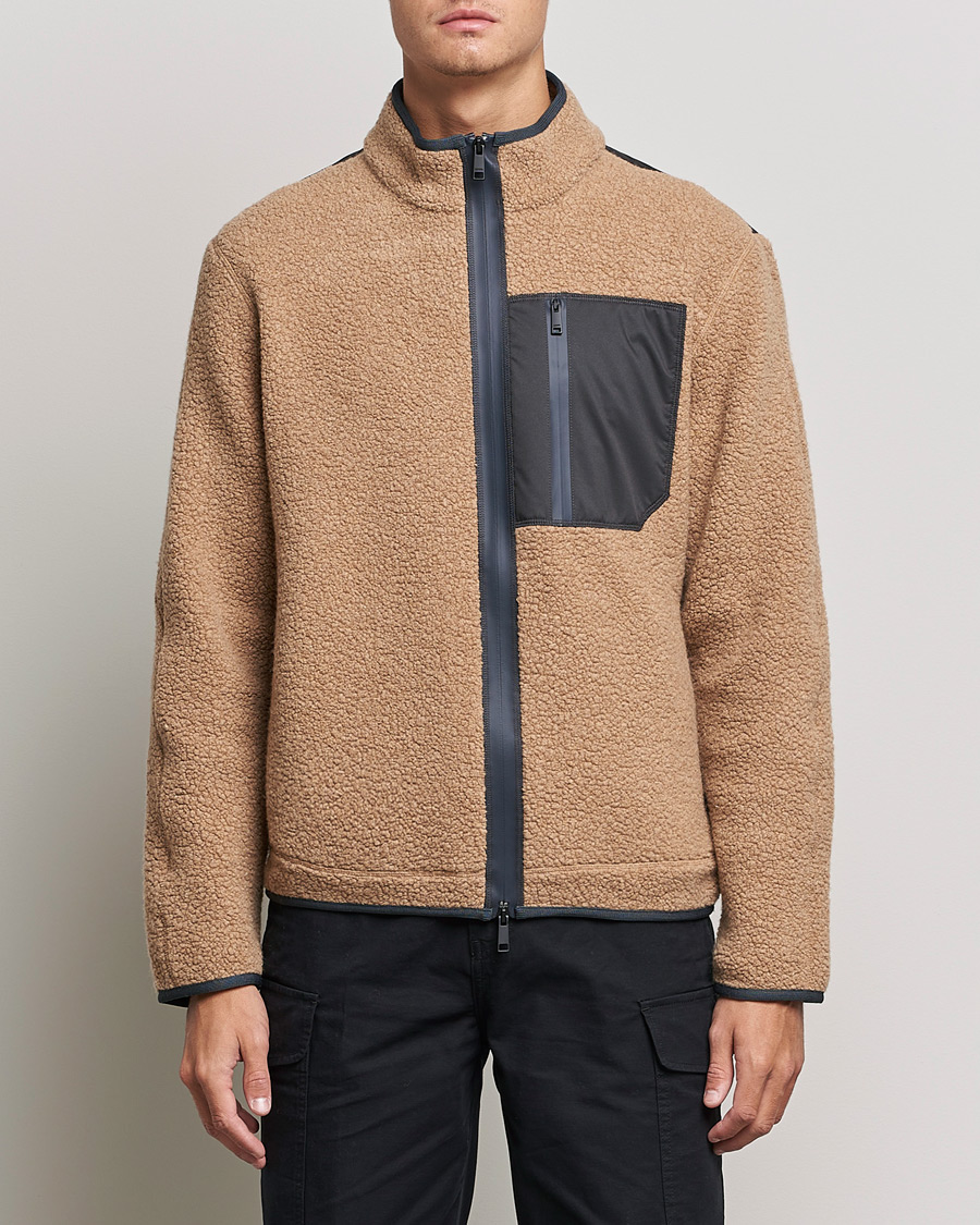 Herren | Pullover | Zegna | Camel Fleece Full Zip Brown