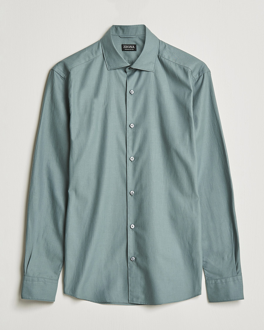 Herren | Hemden | Zegna | Premium Cotton Shirt Teal