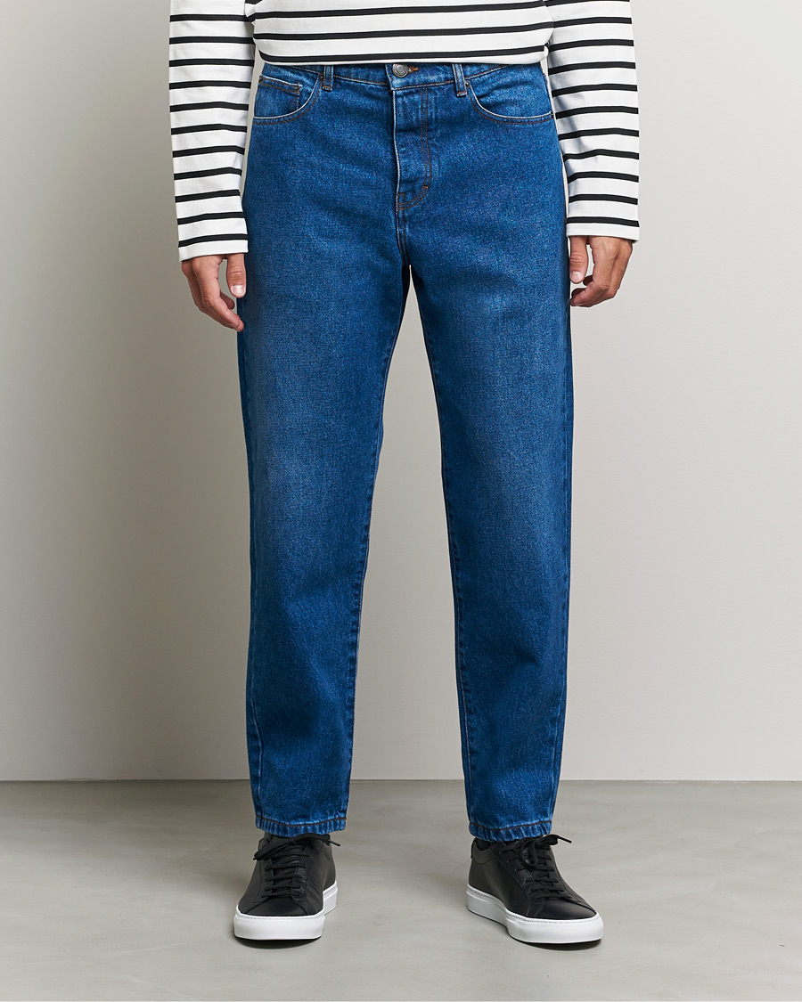 Herren | Jeans | AMI | Tapered Jeans Dark Blue Wash
