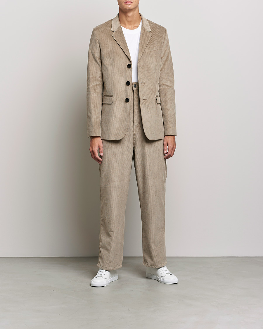 Herren | Hosen | AMI | Alex Corduroy Trousers Beige