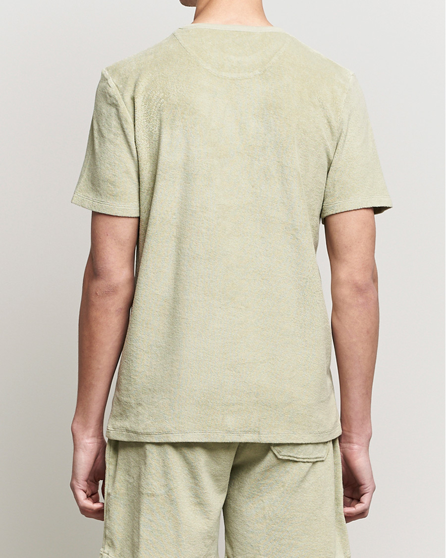 Herren | T-Shirts | Stenströms | Towelling Cotton T-Shirt Olive