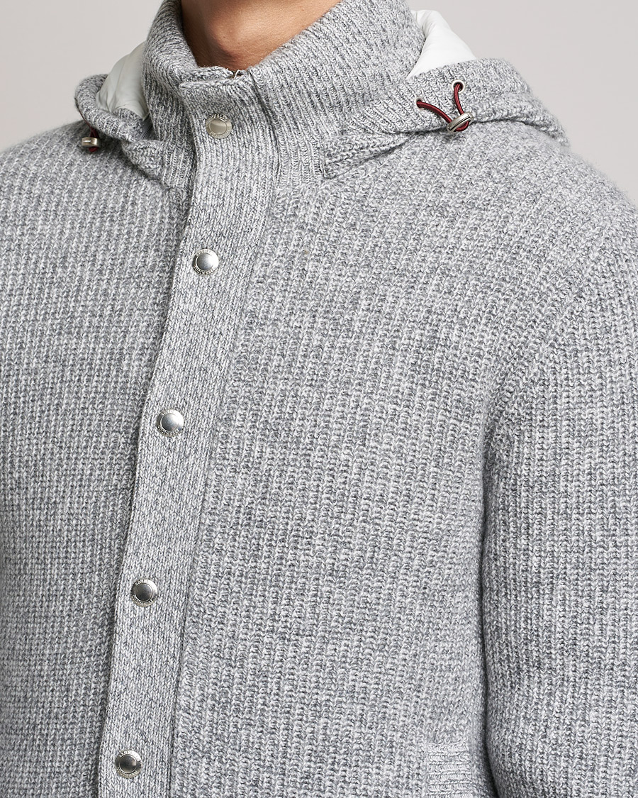 Herren | Jacken | Brunello Cucinelli | Hooded Cashmere Jacket Light Grey