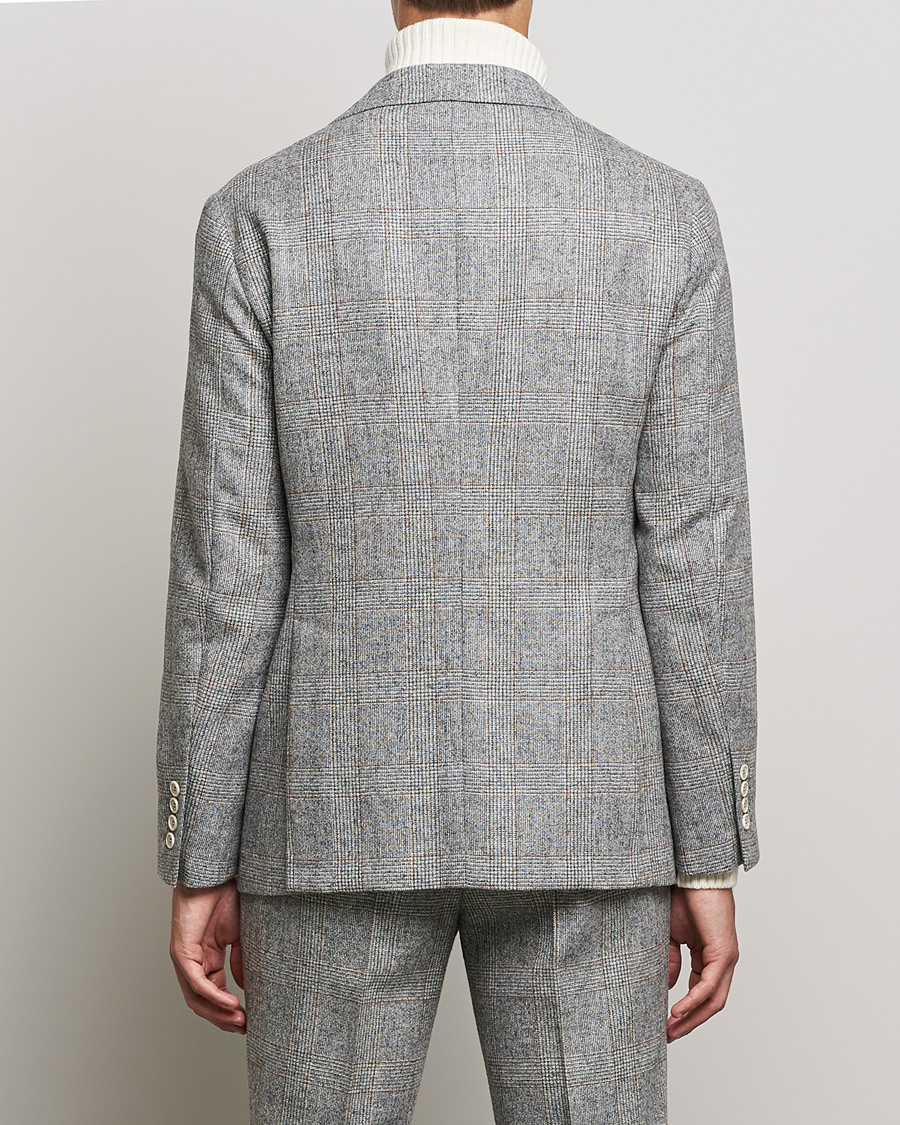 Herren | Anzüge | Brunello Cucinelli | Prince Of Wales Flannel Suit Grey Melange