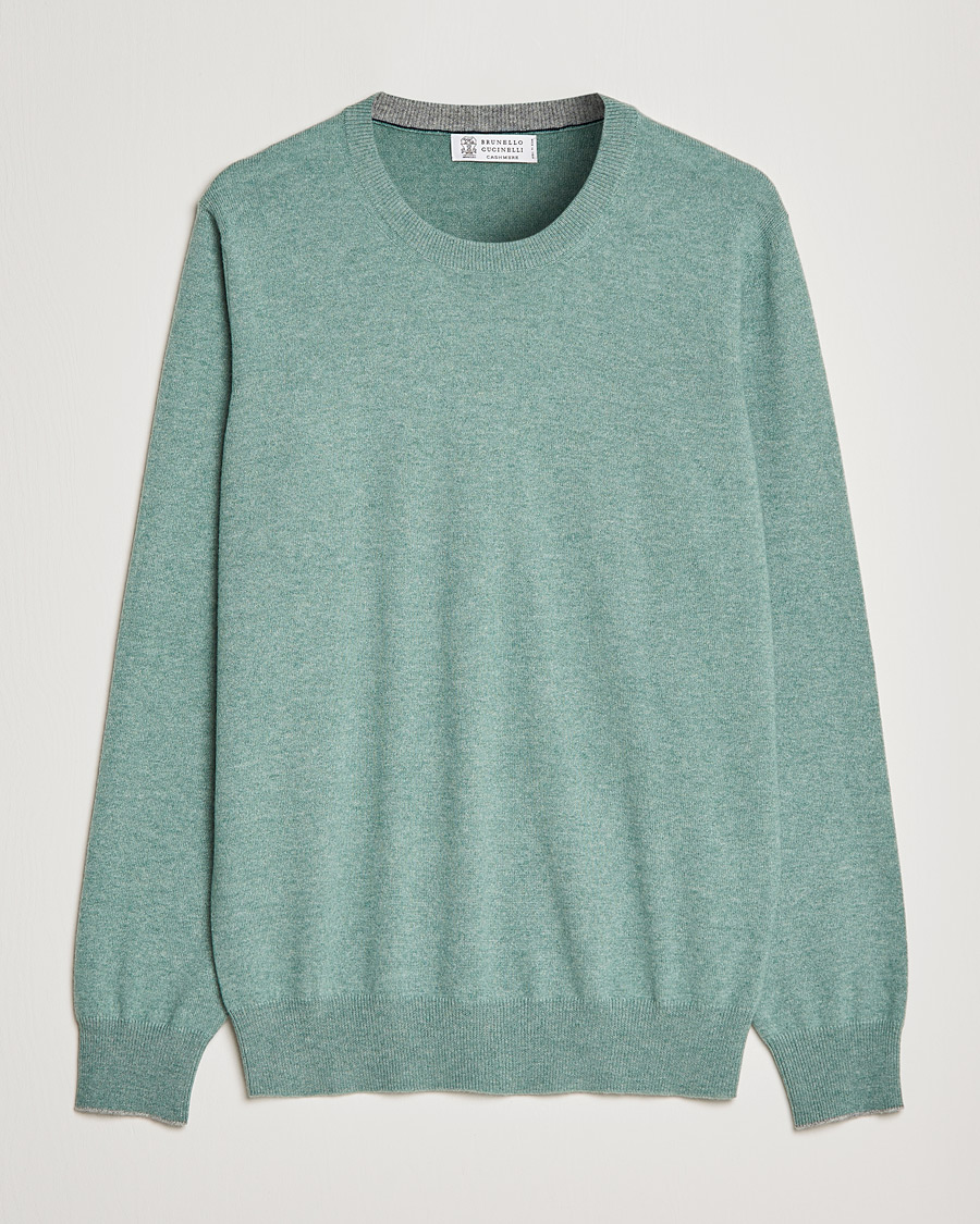 Herren | Pullover | Brunello Cucinelli | 2 Ply Cashmere Pullover Emerald Green