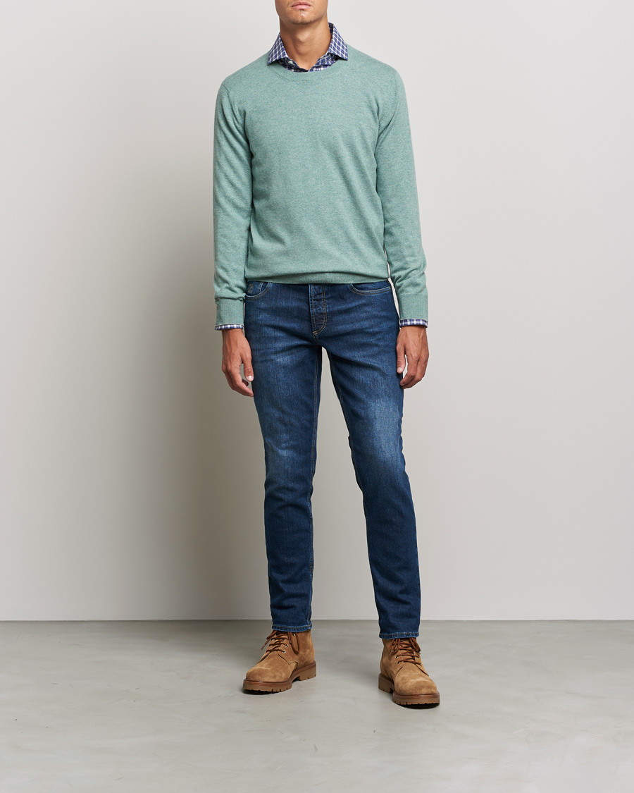 Herren | Pullover | Brunello Cucinelli | 2 Ply Cashmere Pullover Emerald Green