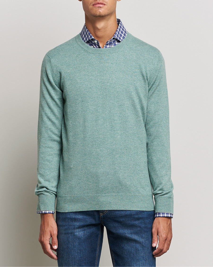 Herren | Pullover | Brunello Cucinelli | 2 Ply Cashmere Pullover Emerald Green