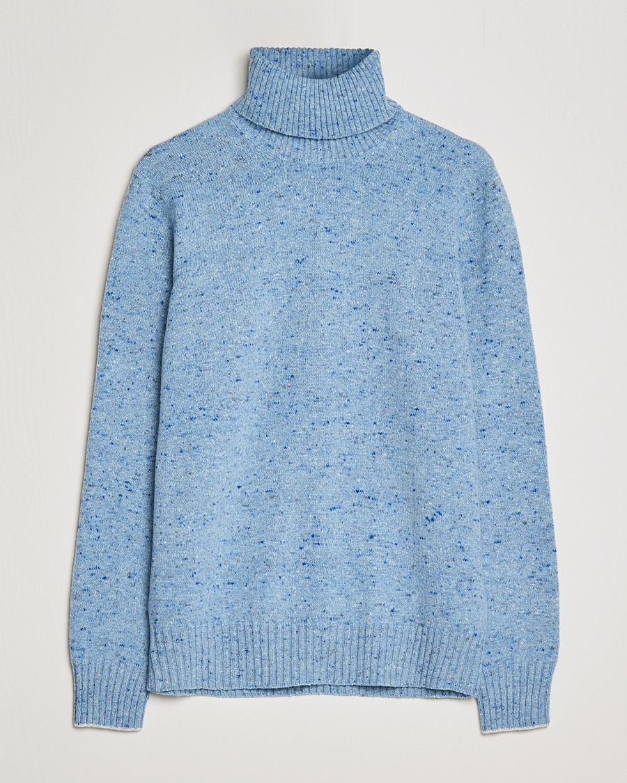 Herren | Pullover | Brunello Cucinelli | Cashmere Blend Rollneck Light Blue
