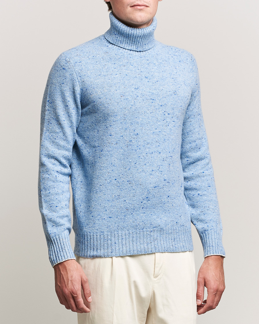 Herren | Pullover | Brunello Cucinelli | Cashmere Blend Rollneck Light Blue