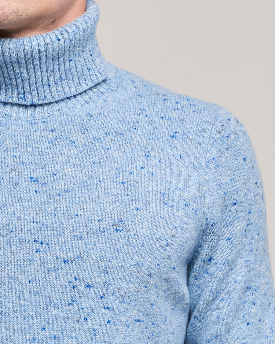 Herren | Pullover | Brunello Cucinelli | Cashmere Blend Rollneck Light Blue