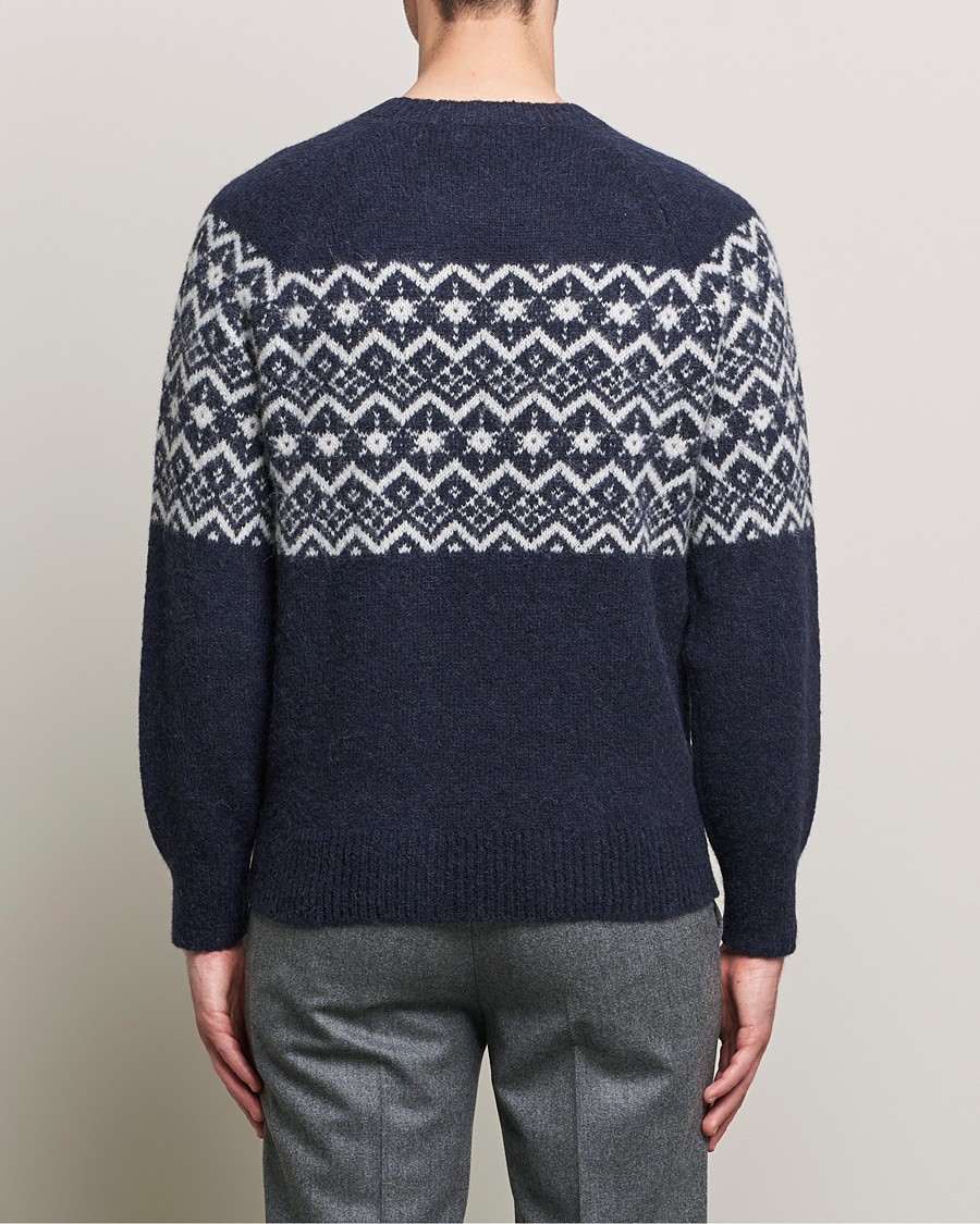 Herren | Pullover | Brunello Cucinelli | Alpaca Jacquard Sweater Dark Blue