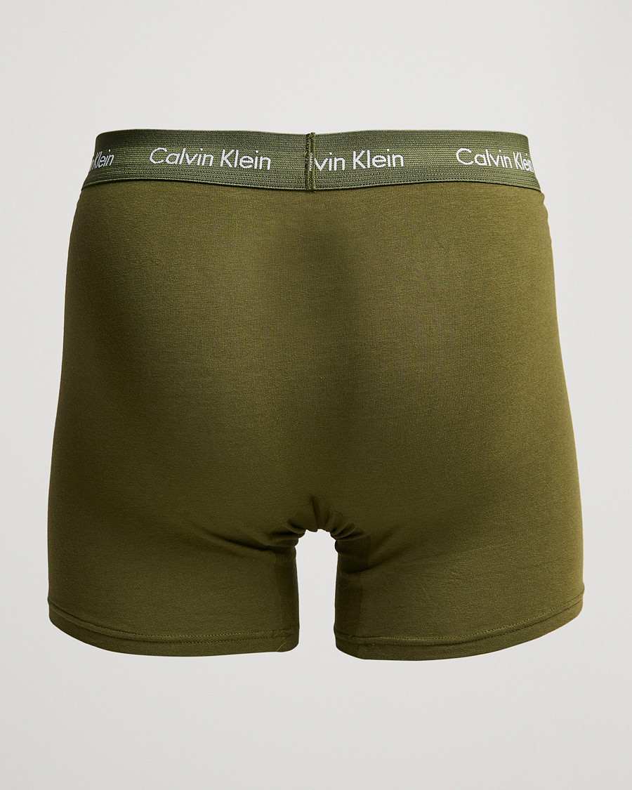 Herren | Unterwäsche | Calvin Klein | Cotton Stretch 3-Pack Boxer Breif Grey/Orange/Army
