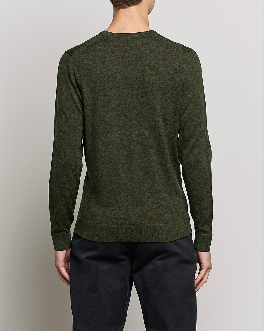 Herren | Pullover | Calvin Klein | Superior Wool Crew Neck Sweater Dark Olive